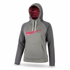 NIKE Therma‎ Fit Hoodie Athleisure Swoosh Logo Pullover Fleece Lined Medium